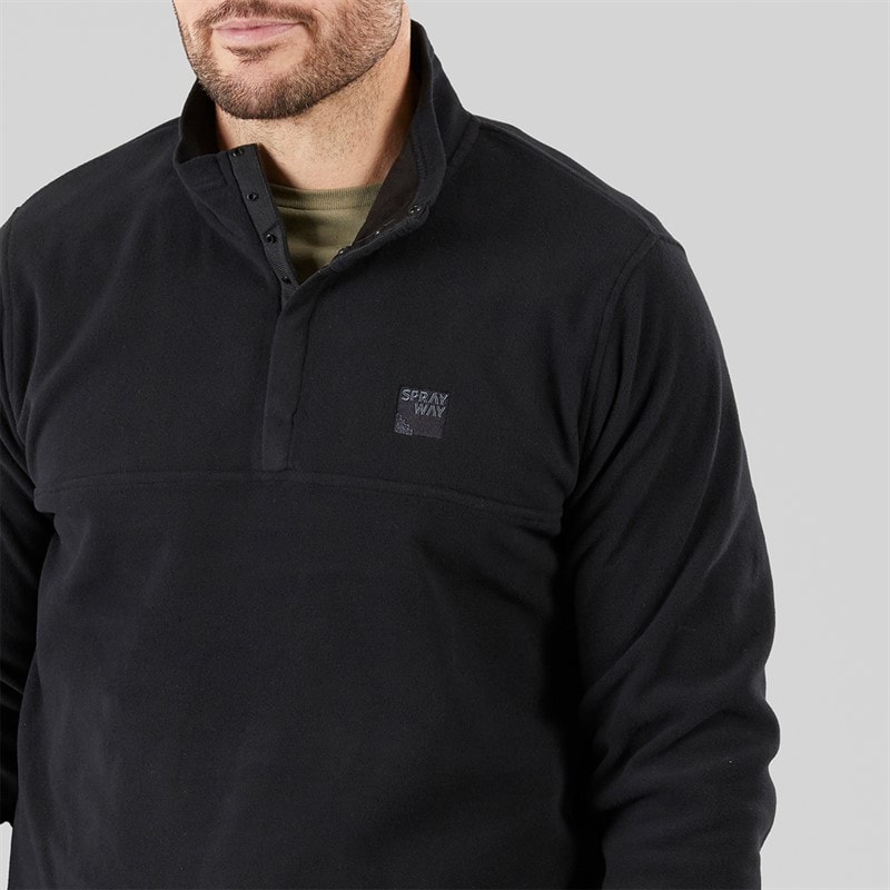 Sprayway Mens Storr Polartec Micro Snap Fleece Black - Image 3