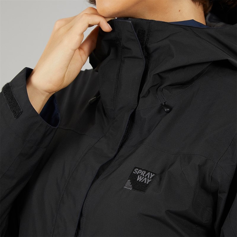 Sprayway Womens Reaction 2-Layer Gore-Tex® Waterproof Long Length Jacket Black - Image 4