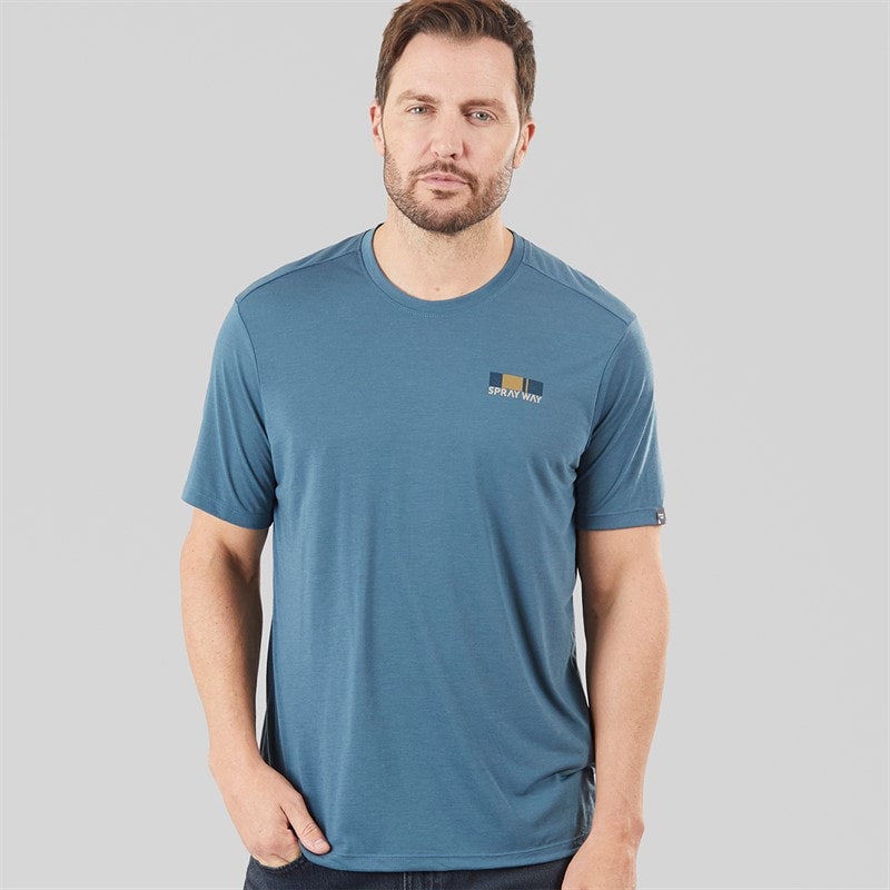 Sprayway Mens Chester Street Lyocell Back Logo T-Shirt Seaport - Image 2