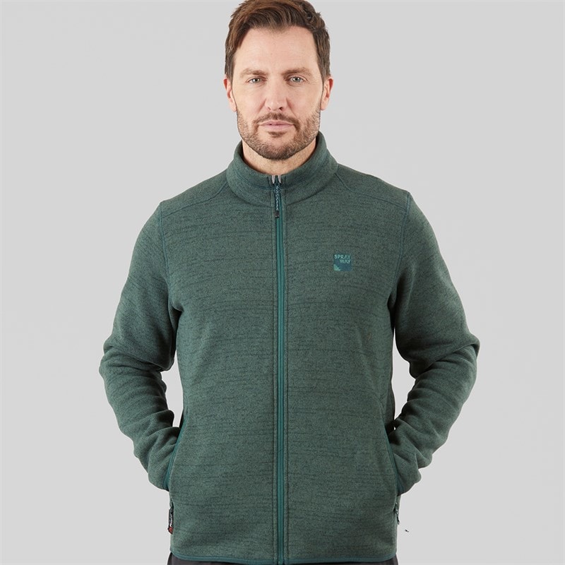 Sprayway Mens Rowarth Polartec Thermal Fleece Jacket Dark Spruce - Image 1
