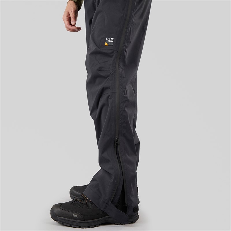 Sprayway Mens Hydrolite Hydrodry Waterproof Over Trousers Black - Image 5