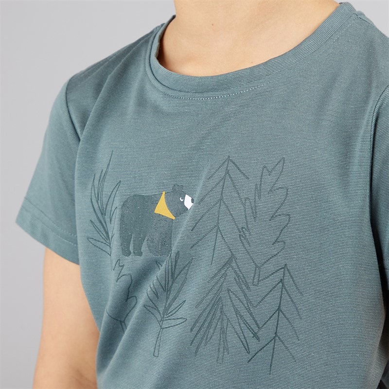 Sprayway Boys Brown Bear Graphic T-Shirt Balsam Green - Image 3