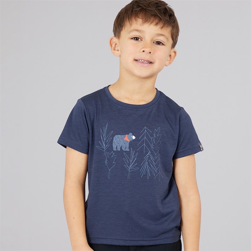Sprayway Boys Brown Bear Graphic T-Shirt Light Blazer - Image 1