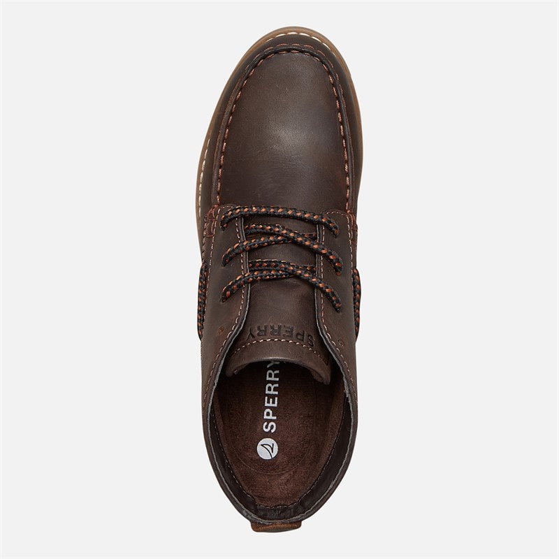Sperry Womens Seattle Lug Chukka Boots Dark Brown Leather - Image 4
