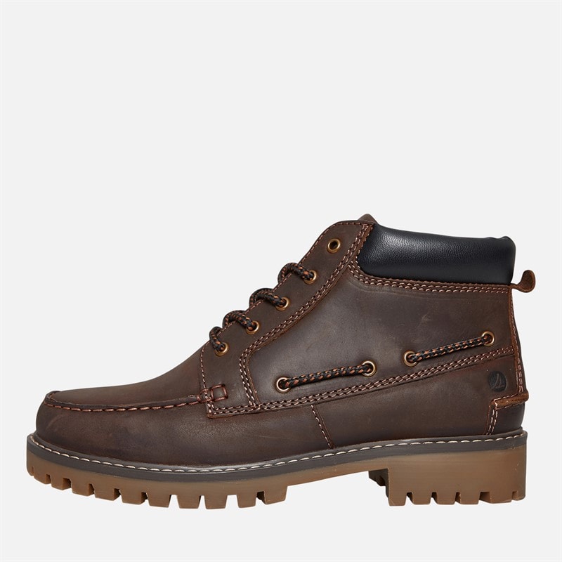 Sperry Mens Freeport Lug Chukka Boots Dark Brown Leather