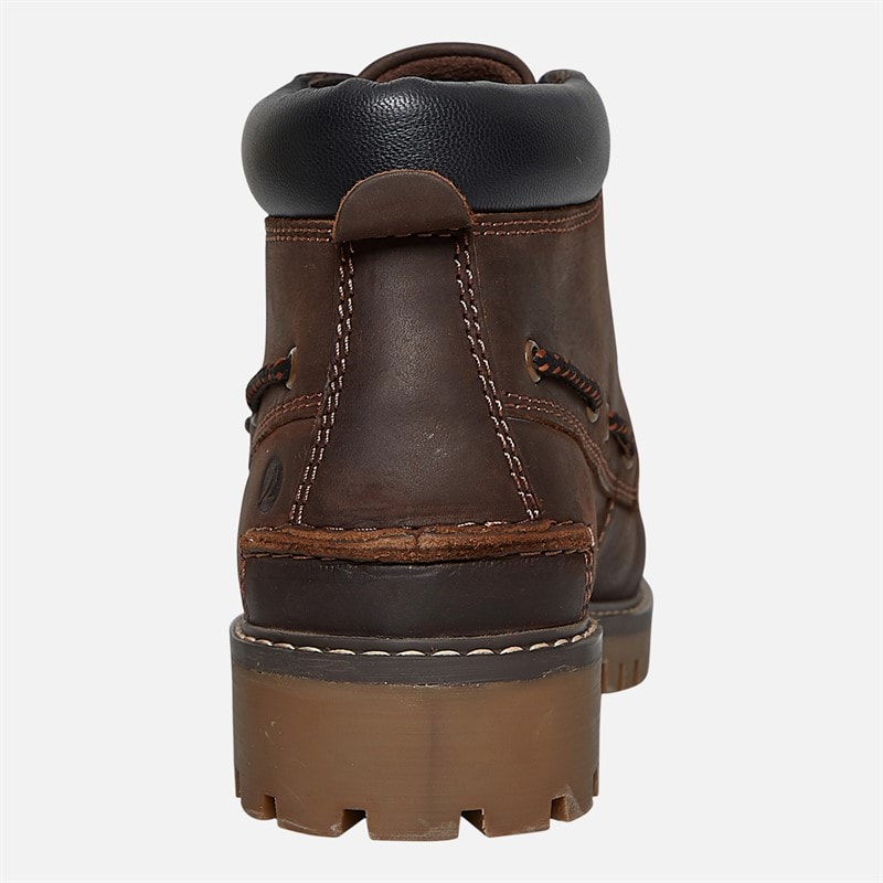 Sperry Mens Freeport Lug Chukka Boots Dark Brown Leather - Image 3