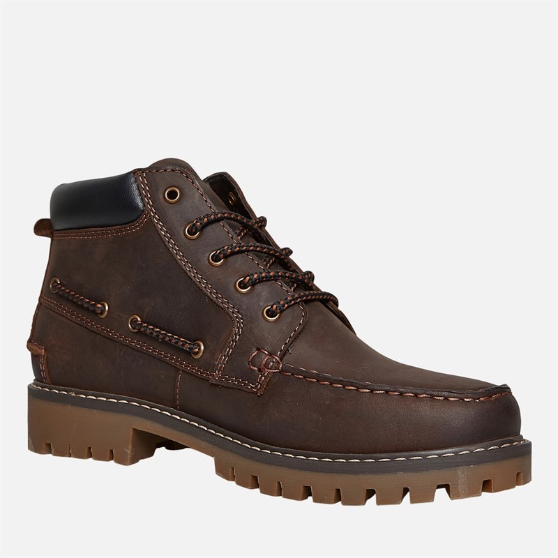 Sperry Mens Freeport Lug Chukka Boots Dark Brown Leather - Image 5