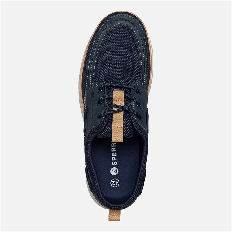 Sperry Mens Roads 3 Eye Boat Shoes Navy - Image 4