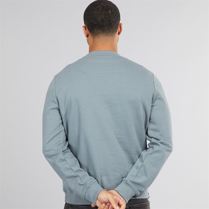 THREADBARE Mens Deeming Crew Neck Sweatshirt Goblin Blue - Image 2