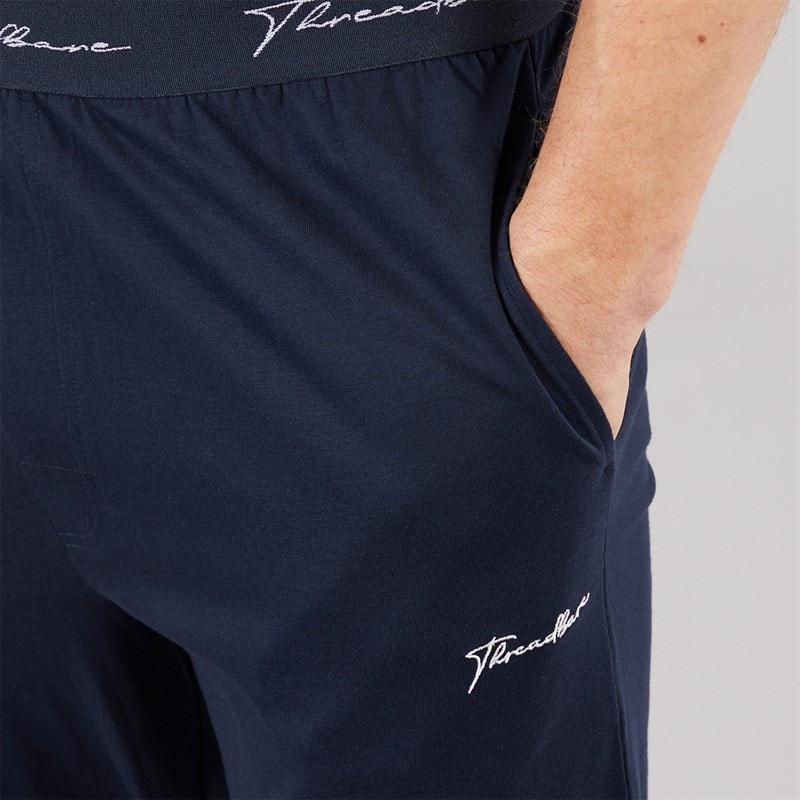 THREADBARE Mens Pyjama Set Navy - Image 3