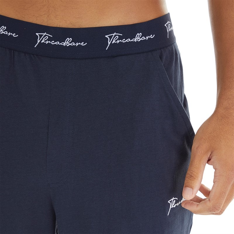 THREADBARE Mens Pyjama Set Navy - Image 5