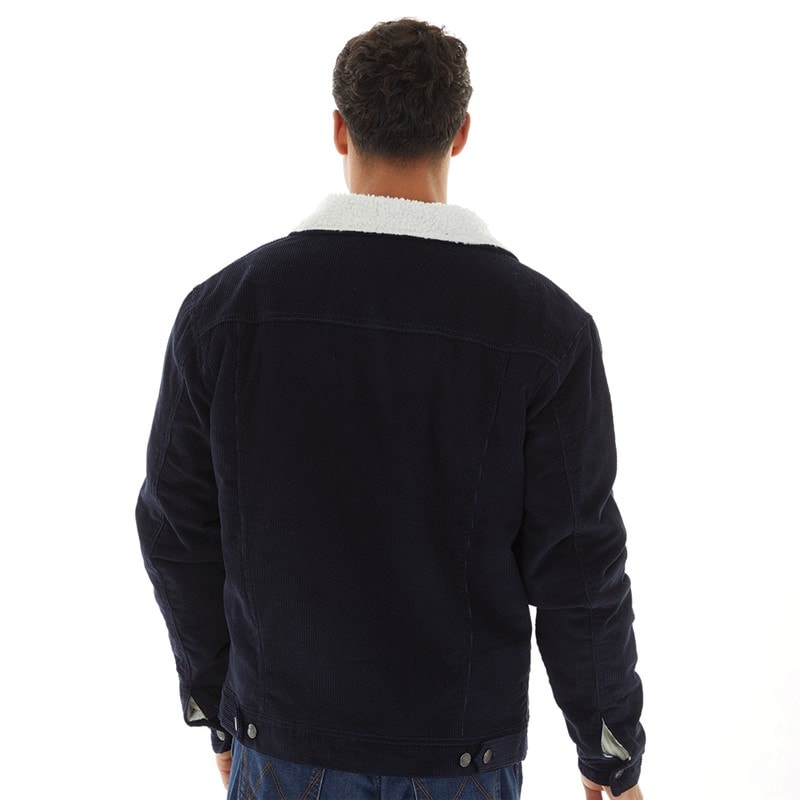 THREADBARE Mens Cord Jacket Navy - Image 2