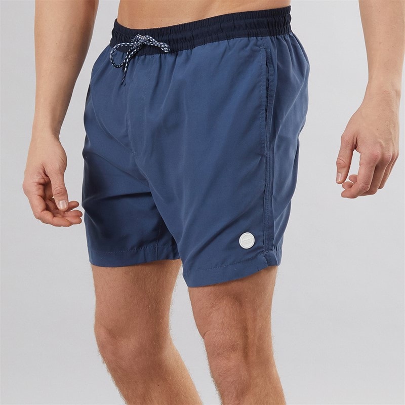 THREADBARE Mens Penglai Swim Shorts Vintage Blue - Image 1