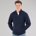THREADBARE Mens Blade 1/4 Zip Fleece Navy