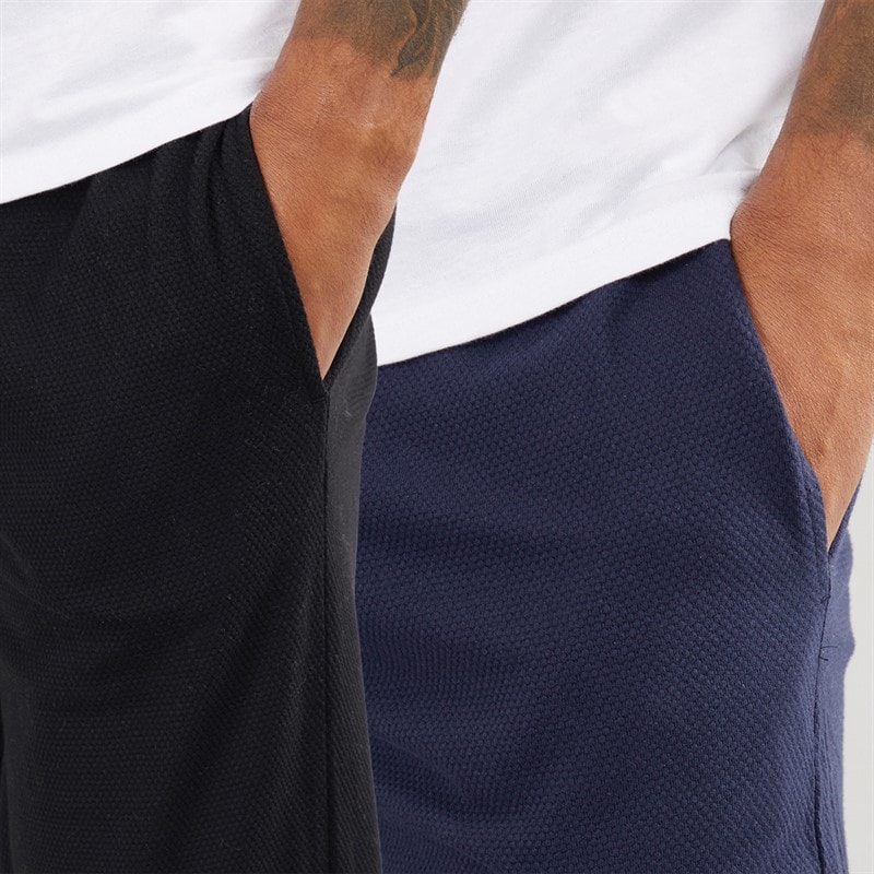 THREADBARE Mens Marco Two Pack Joggers Navy/Black - Image 3