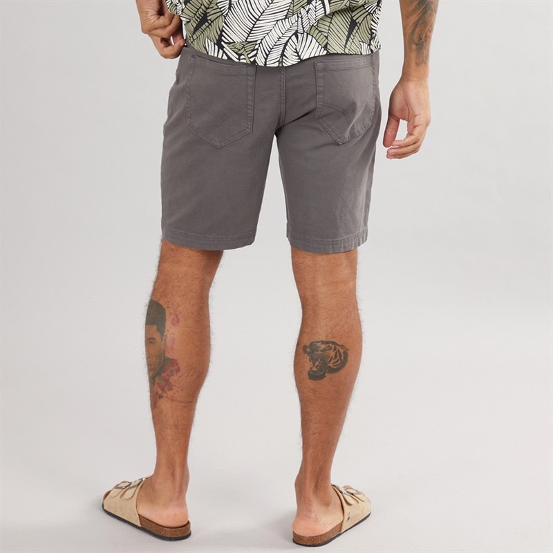 THREADBARE Mens Star Chino Shorts Slate - Image 2