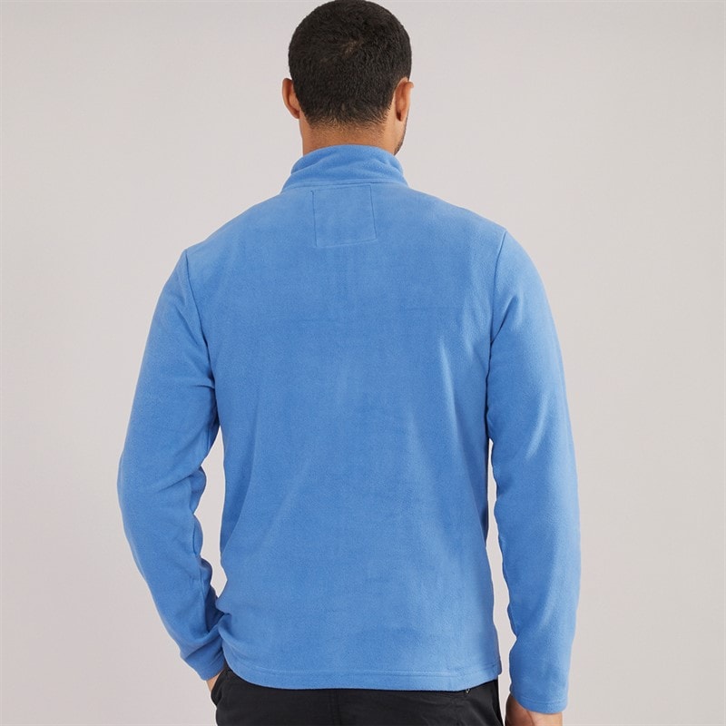 THREADBARE Mens Blade 1/4 Zip Fleece Cobalt - Image 2