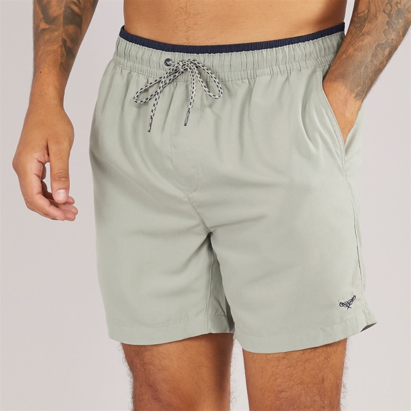 THREADBARE Mens Dawlish Swim Shorts Sage - Image 1