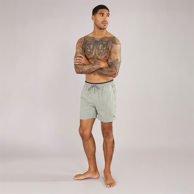 THREADBARE Mens Dawlish Swim Shorts Sage - Image 3