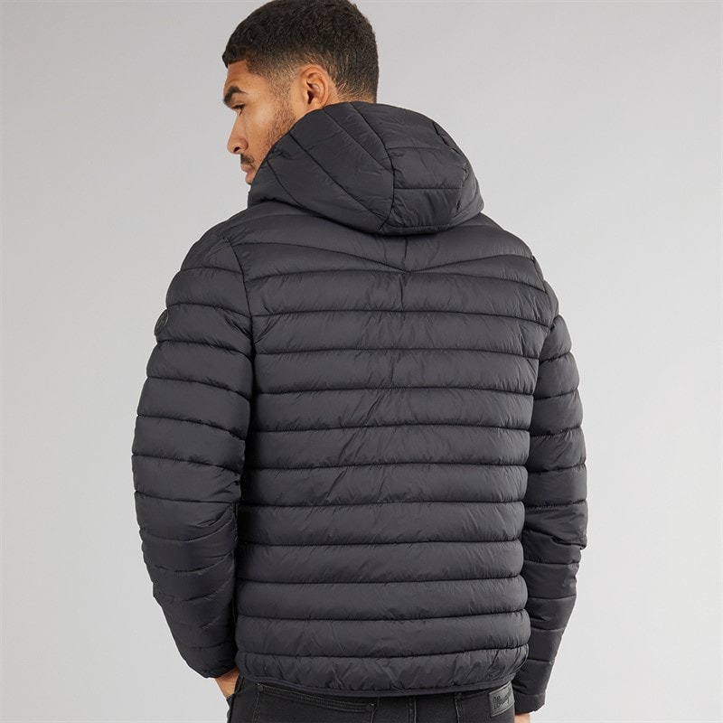 THREADBARE Mens Stat Padded Jacket Black - Image 2