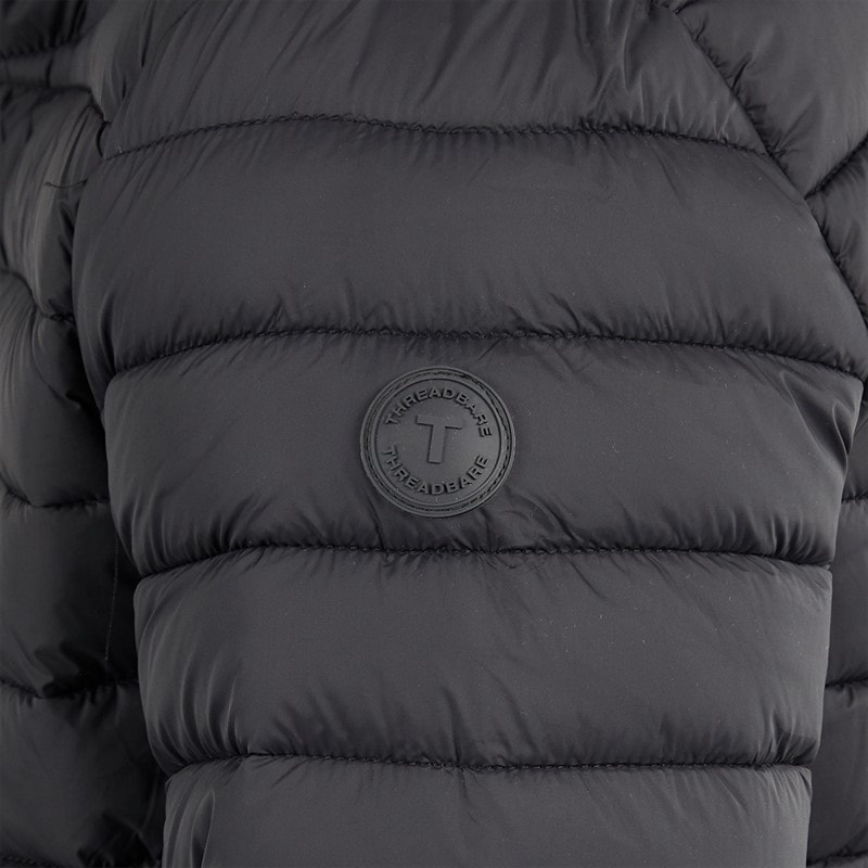 THREADBARE Mens Stat Padded Jacket Black - Image 3