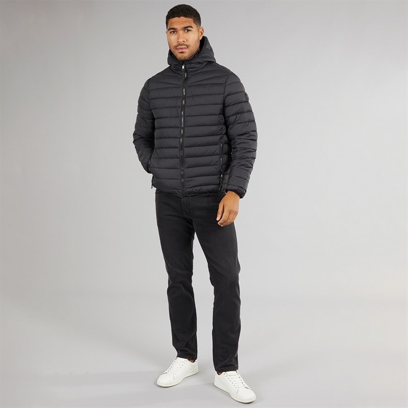 THREADBARE Mens Stat Padded Jacket Black - Image 4