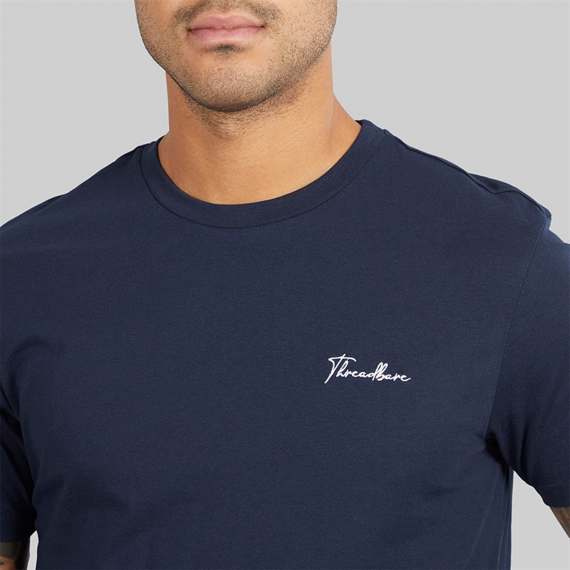 THREADBARE Mens ELT Pyjama Set Navy - Image 3