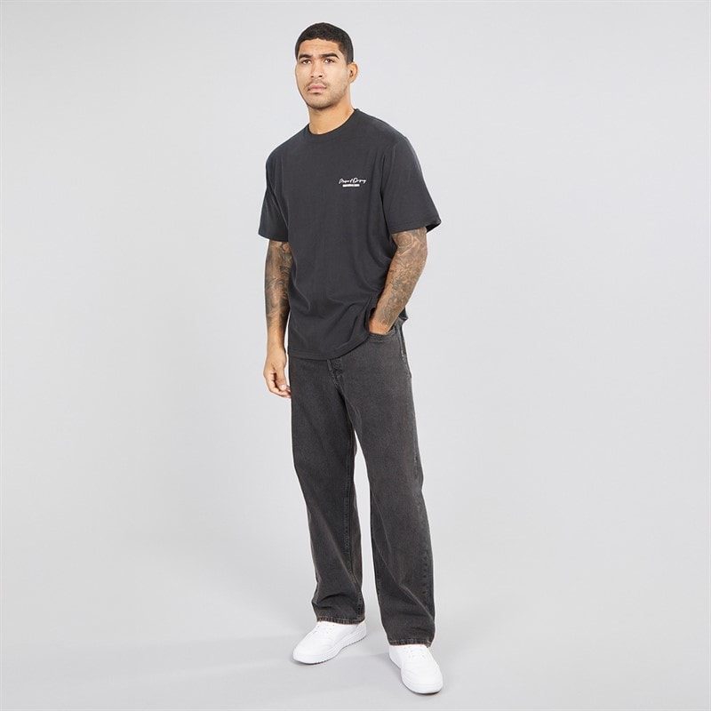 THREADBARE Mens Holl Relaxed Fit Graphic T-Shirt Black - Image 4