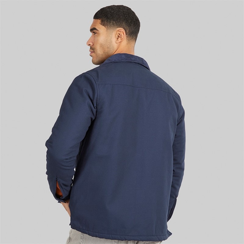 THREADBARE Mens Cottage Shacket Navy - Image 2