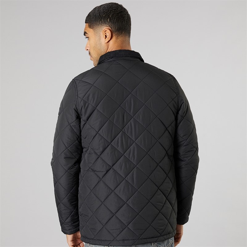 THREADBARE Mens Townton Quilted Jacket Black - Image 2