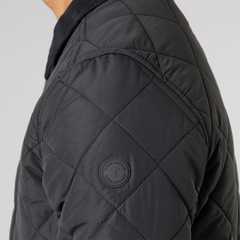 THREADBARE Mens Townton Quilted Jacket Black - Image 3