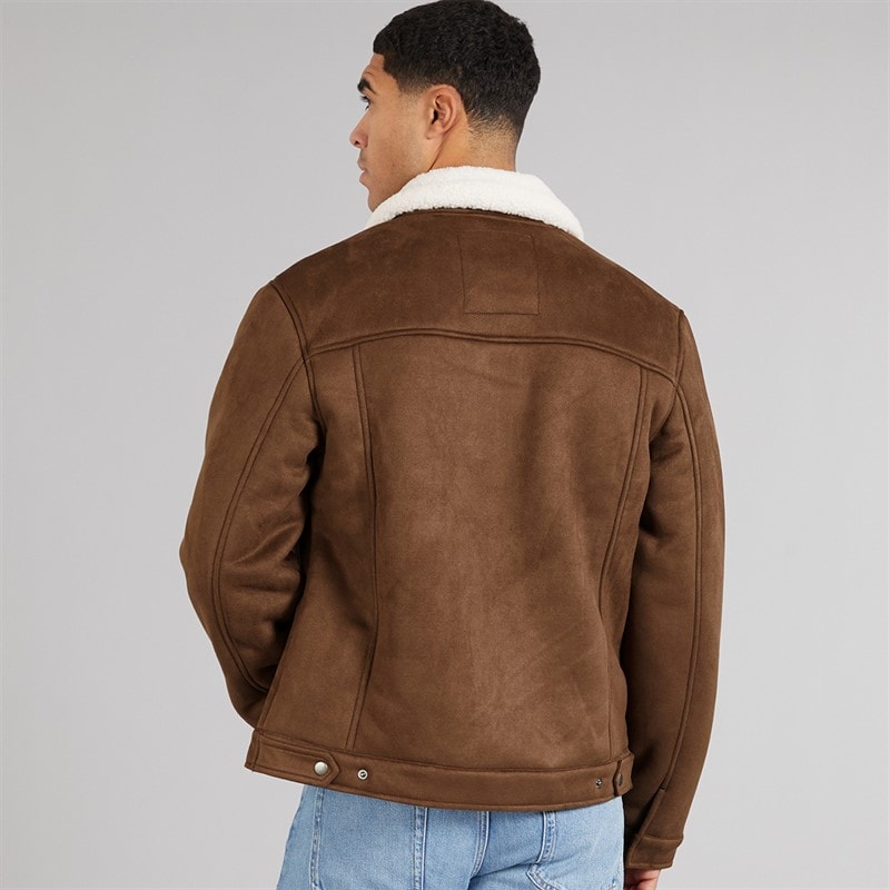 THREADBARE Mens Olpherts Jacket Taupe/Cream - Image 2