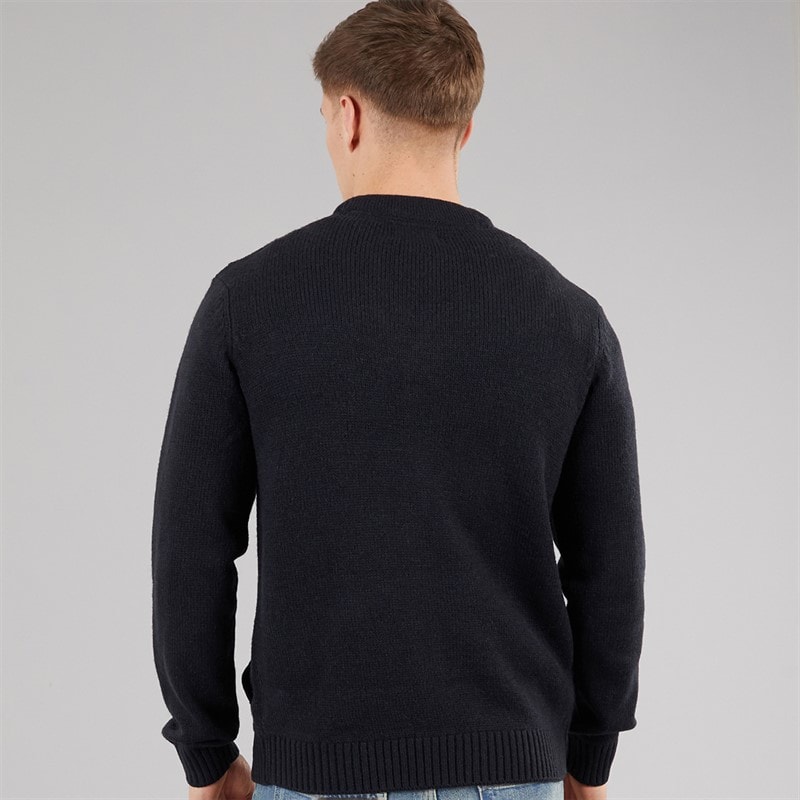 THREADBARE Mens Campionway Cardigan Navy - Image 2
