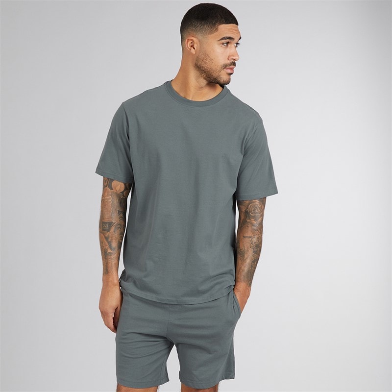 THREADBARE Mens Wavery Pyjama Set Petrol - Image 1