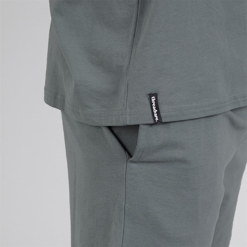 THREADBARE Mens Wavery Pyjama Set Petrol - Image 3