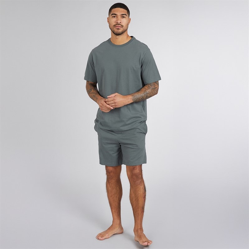 THREADBARE Mens Wavery Pyjama Set Petrol - Image 4