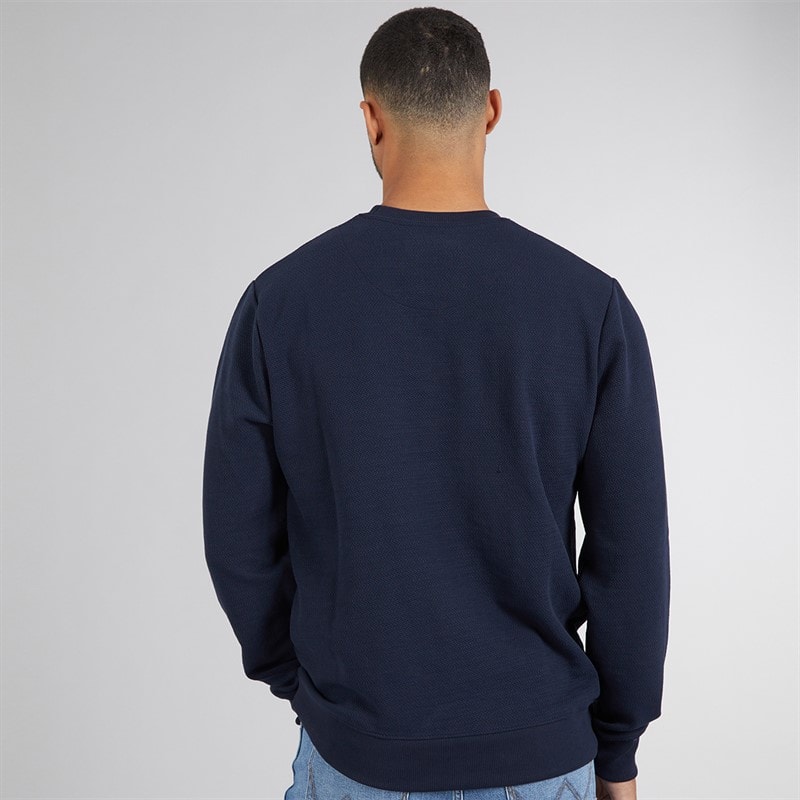 THREADBARE Mens Free Crew Neck Sweatshirt Navy - Image 2