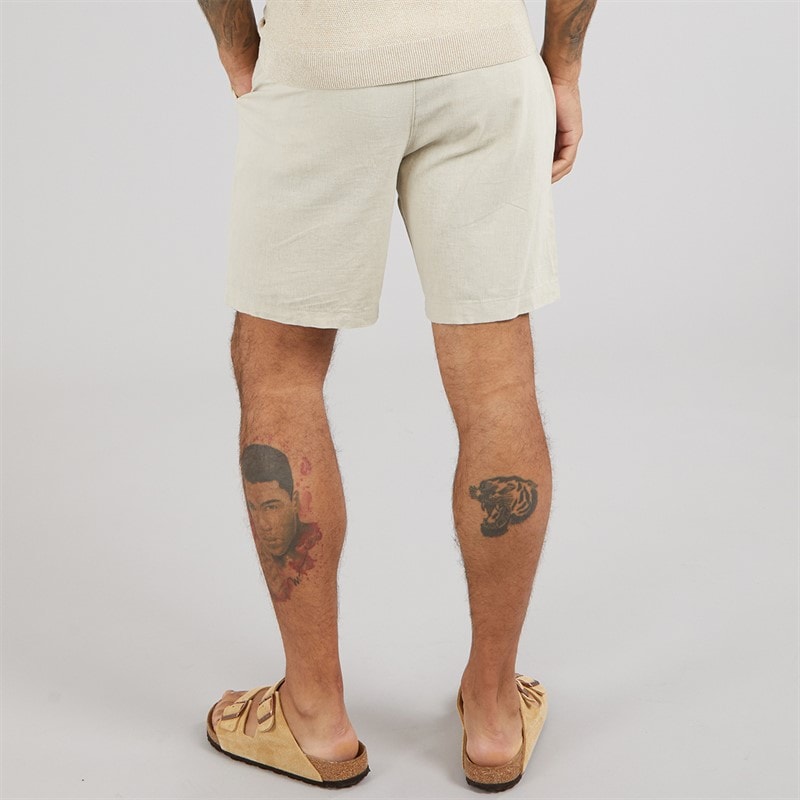 THREADBARE Mens Eastsea Shorts Light Stone - Image 2