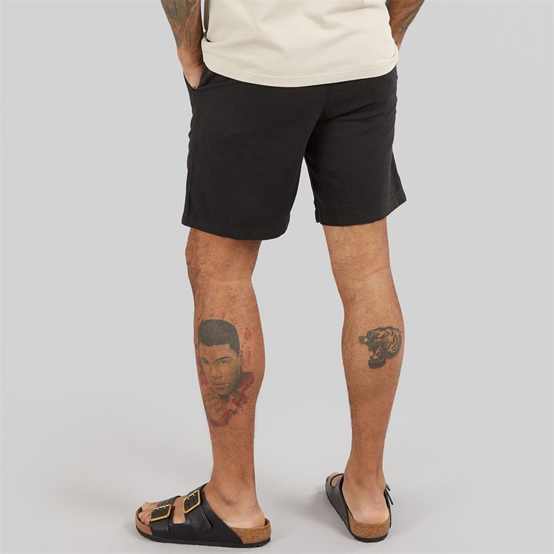THREADBARE Mens Eastsea Shorts Black - Image 2