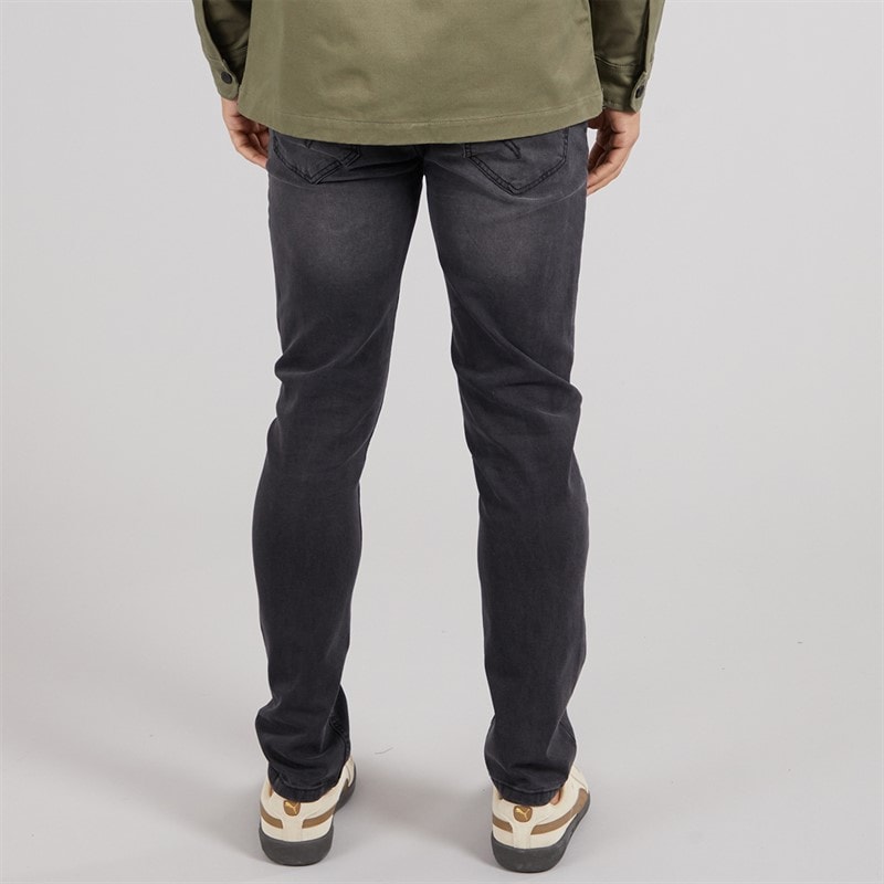 THREADBARE Mens Islington Slim Fit Jeans Grey Wash - Image 2