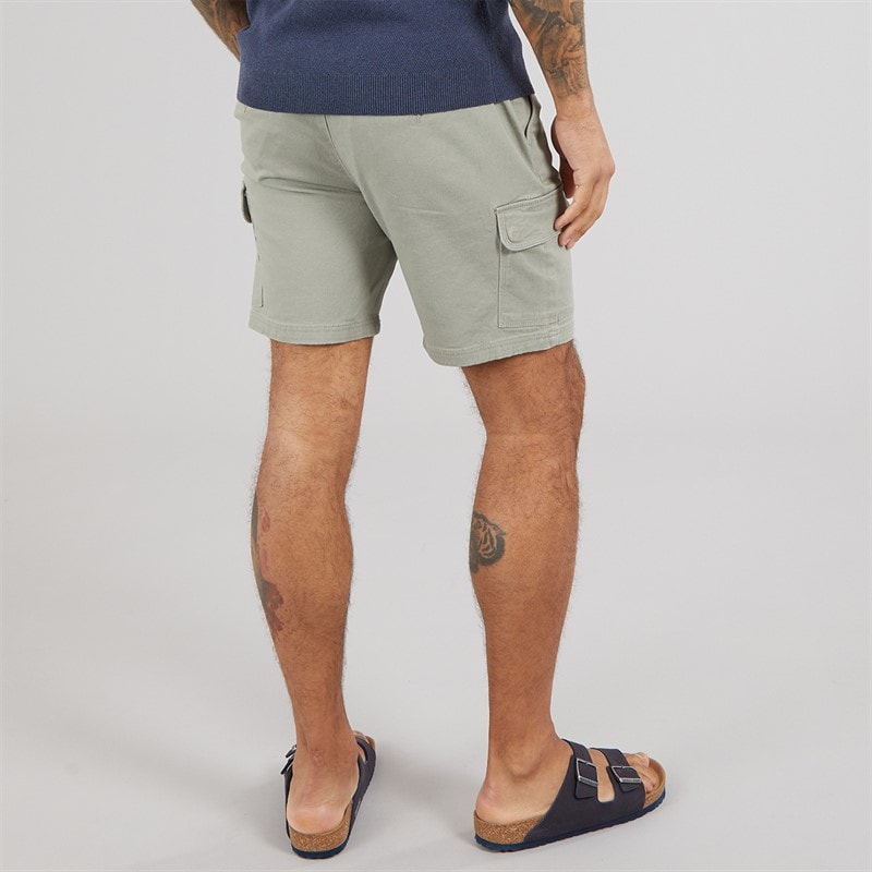 THREADBARE Mens Temples Cargo Shorts Sage - Image 2