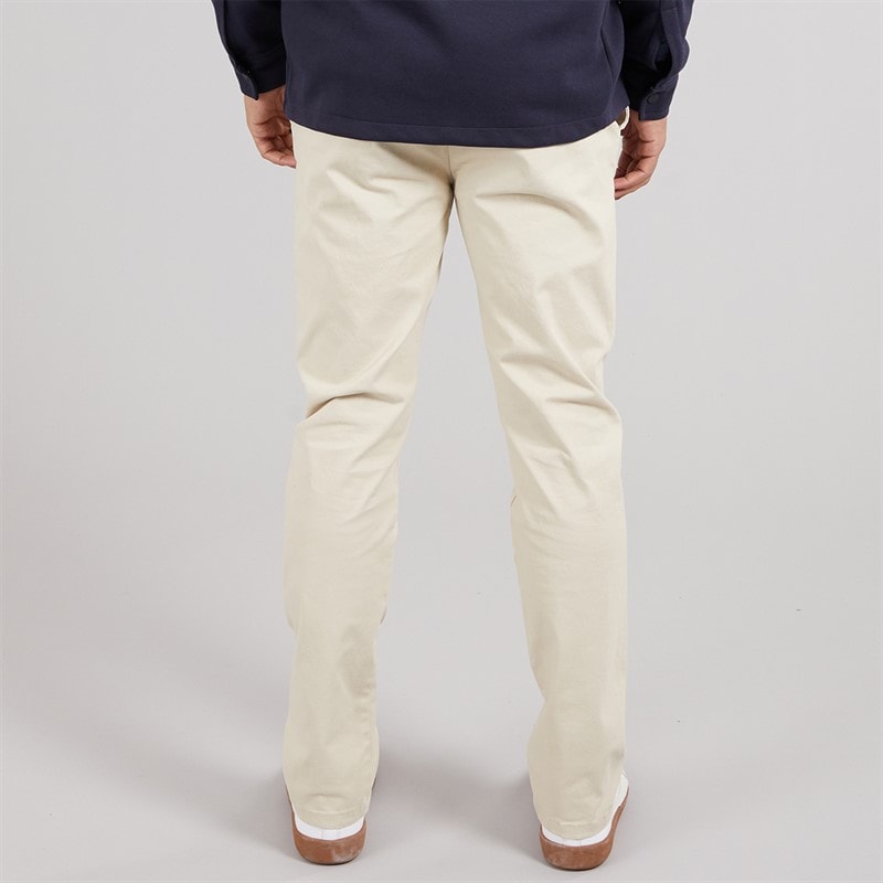 THREADBARE Mens Artois Chino Trousers Light Stone - Image 2