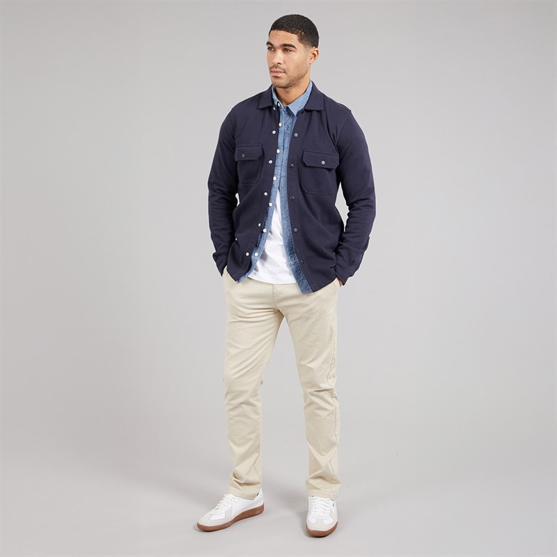 THREADBARE Mens Artois Chino Trousers Light Stone - Image 4
