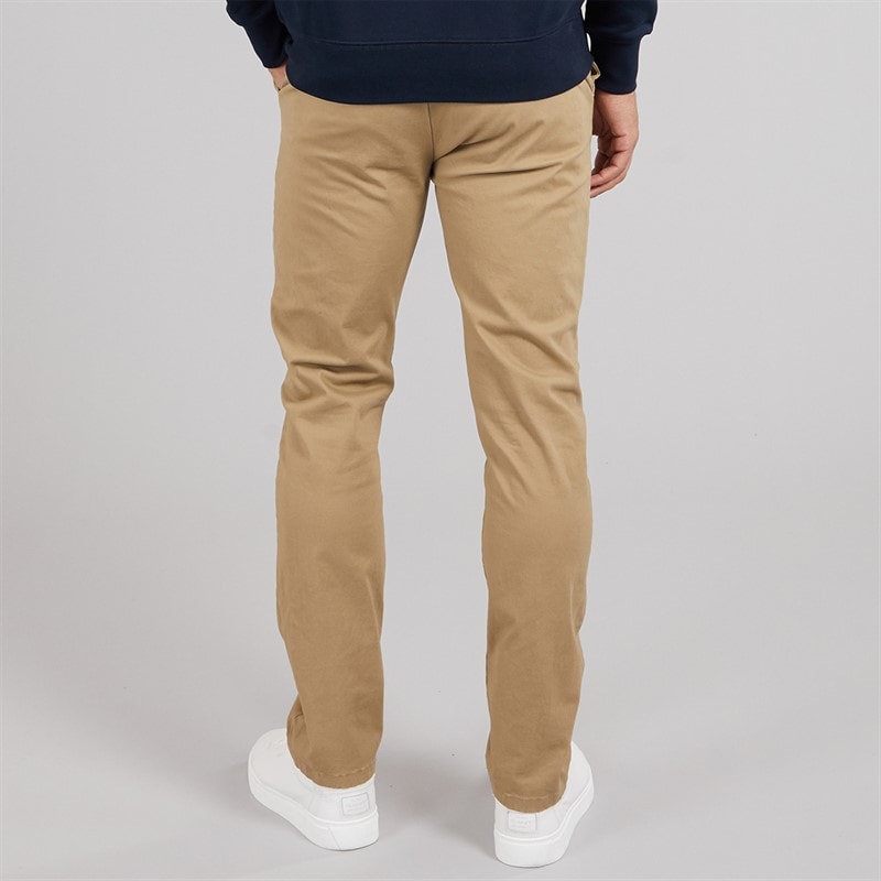 THREADBARE Mens Artois Chino Trousers Dark Stone - Image 2