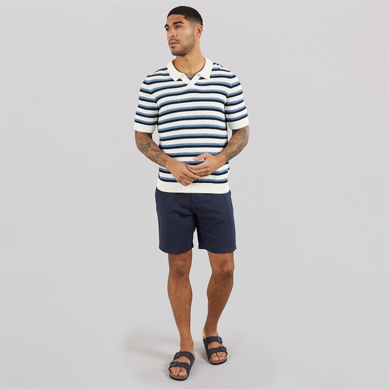 THREADBARE Mens Eastsea Shorts Navy - Image 4