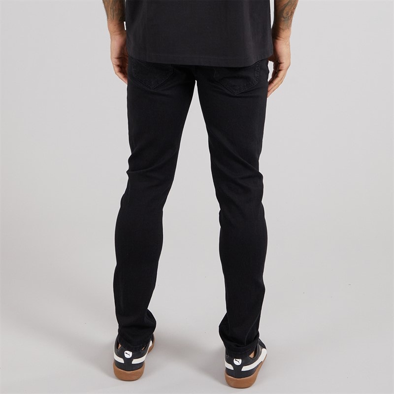 THREADBARE Mens Islington Slim Fit Jeans Black - Image 2