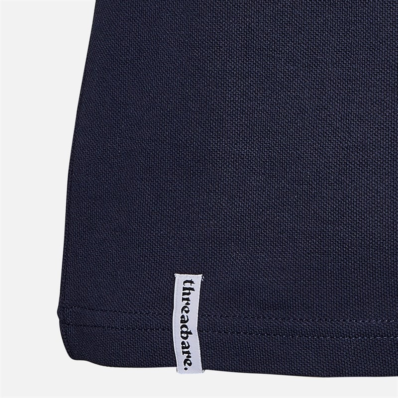 THREADBARE Mens Horwich Three Pack Polo Shirts Navy/Denim Blue/Sky Blue - Image 2