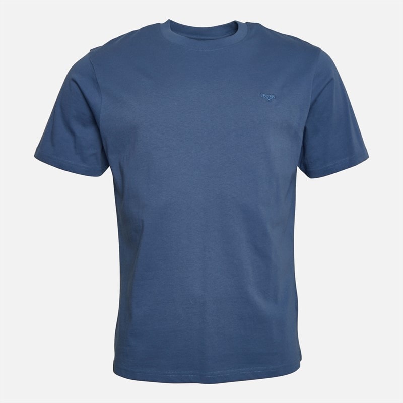 THREADBARE Mens Jaden Five Pack T-Shirts Almond/Stone/White/Sage/Denim Blue - Image 3