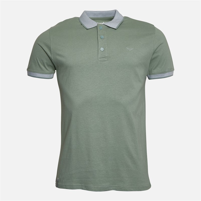 THREADBARE Mens Devonshire Three Pack Polo Shirts Sage/Navy/Denim - Image 3