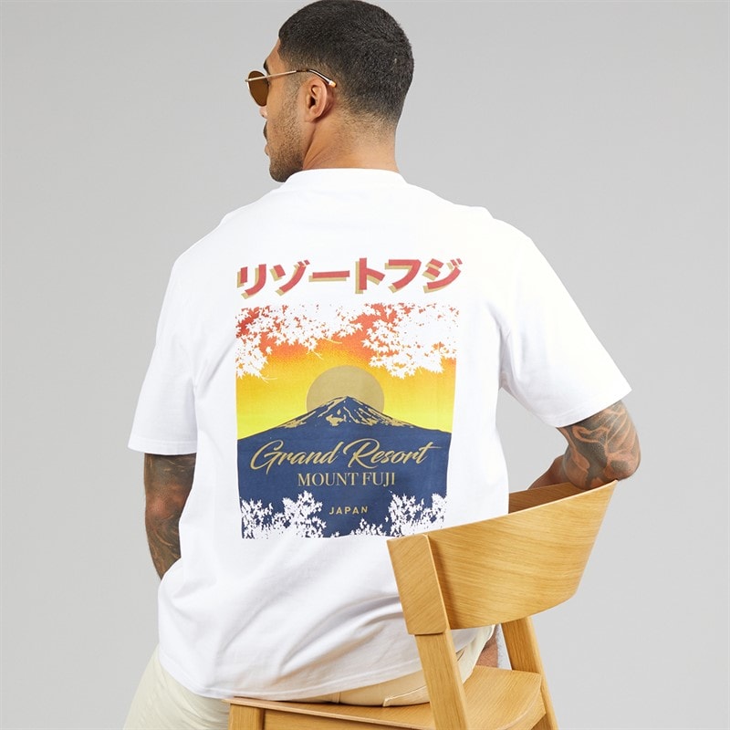 THREADBARE Mens Rock T-Shirt White